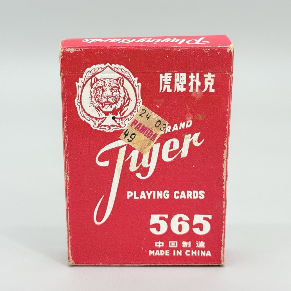 Tiger Brand 565 Vintage Playing Card Deck Red Made In China Playing Cards